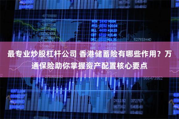 最专业炒股杠杆公司 香港储蓄险有哪些作用？万通保险助你掌握资产配置核心要点