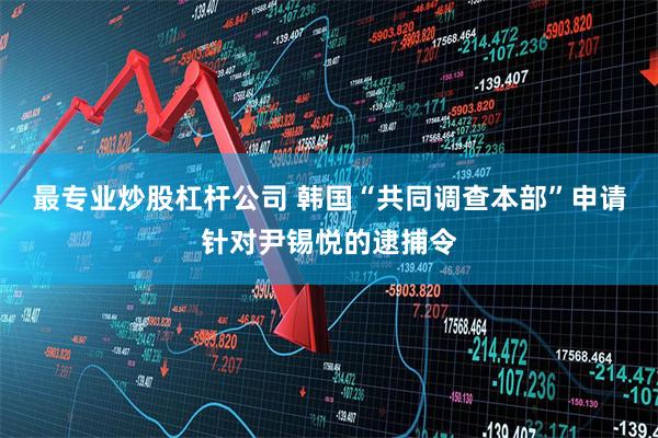 最专业炒股杠杆公司 韩国“共同调查本部”申请针对尹锡悦的逮捕