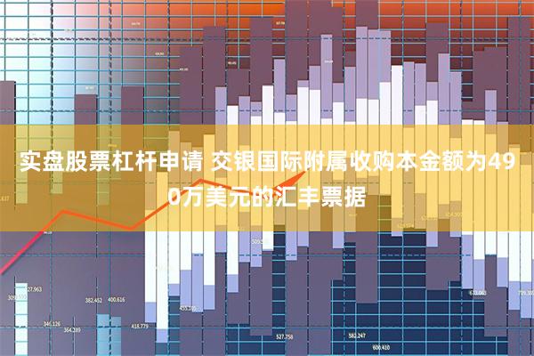 实盘股票杠杆申请 交银国际附属收购本金额为490万美元的汇丰票据